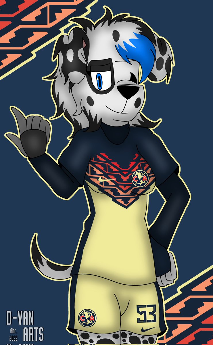 DVanArts53's tweet photo. Un nuevo dibujo de la DVette Americanista, pero ahora con su nuevo diseño, un mechón azul y un poco de pelo por atrás.
Que tal se ve, les gusta?
#FurryArt #FanArt #101DalmatianStreet #ClubAmerica #DVette #Redesign #OC #OriginalCharacter #CommsionsOpen https://t.co/kGppK2kndR