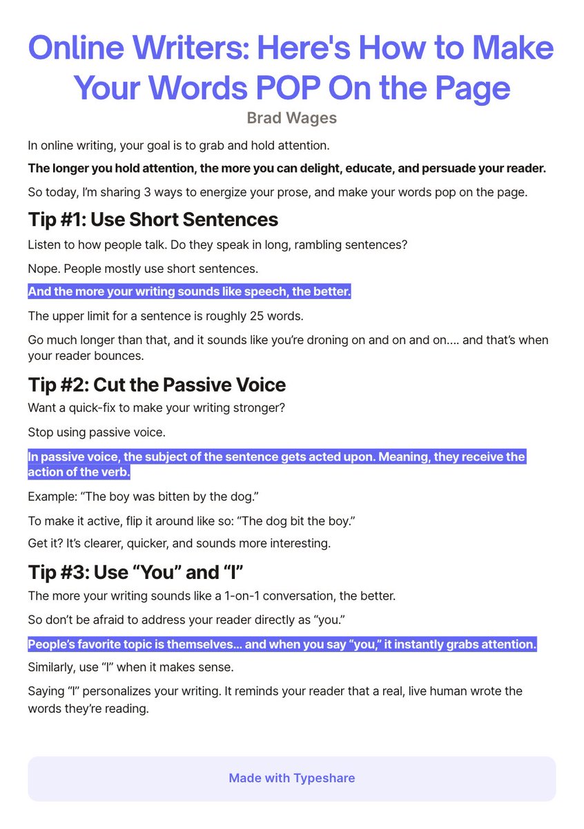 Want your words to grab attention? 

Here are 3 ways to beef up your writing and instantly make it more compelling: