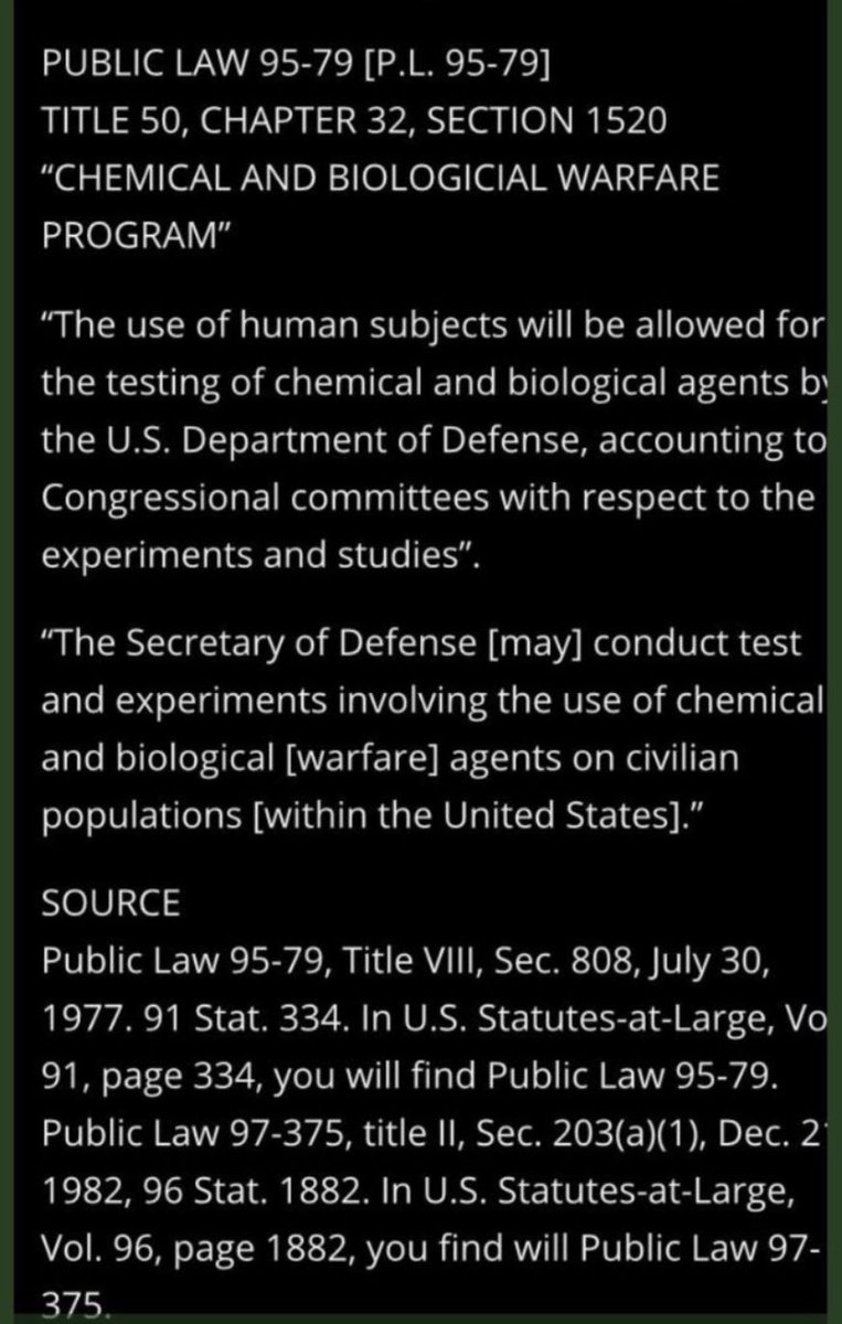The DoD, DARPA, and their partners gave themselves the “legal” right to experiment on humans.

It’s not truly legal. They do this to protect themselves in court.

They have “legalized” experimentation and torture on U.S. citizens

#CyberTorture #NeuroWeapons #BrainControlWeapons