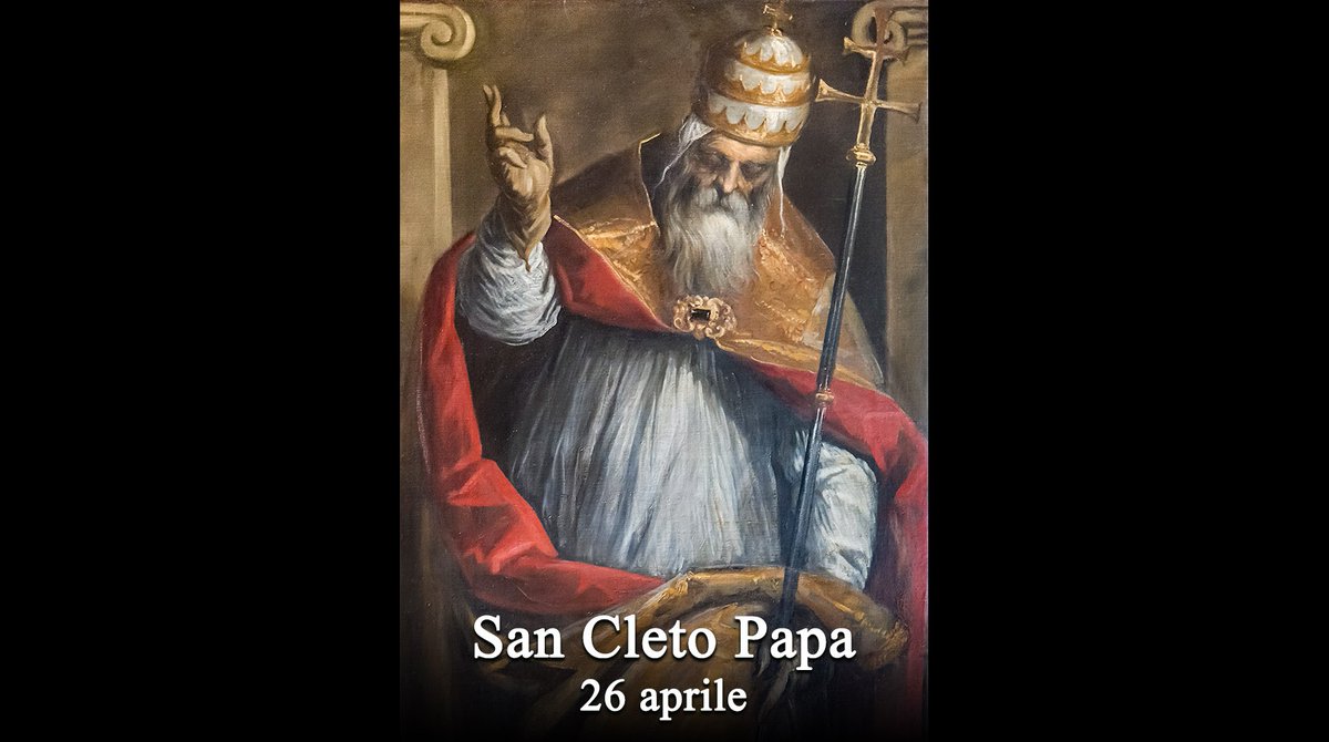 SantoDiOggi's tweet photo. Oggi si celebra: San Cleto https://t.co/YeJ319veQQ
#santodelgiorno #chiesacattolica #sancleto https://t.co/cswcX0b5ye