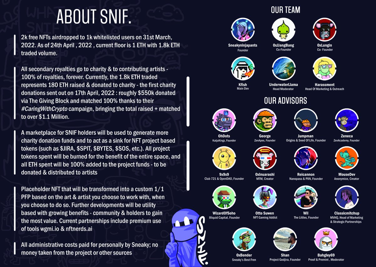 SneakyninjaNFTs's tweet photo. 1/ All #SNIF holders were just airdropped a SNIF Marketplace Pass

CHECK YOUR HIDDEN FOLDER

Please make sure that the marketplace pass NFT you interact with is from this opensea collection: https://t.co/CMsGQXi1Ck https://t.co/5mAA8NgPX9