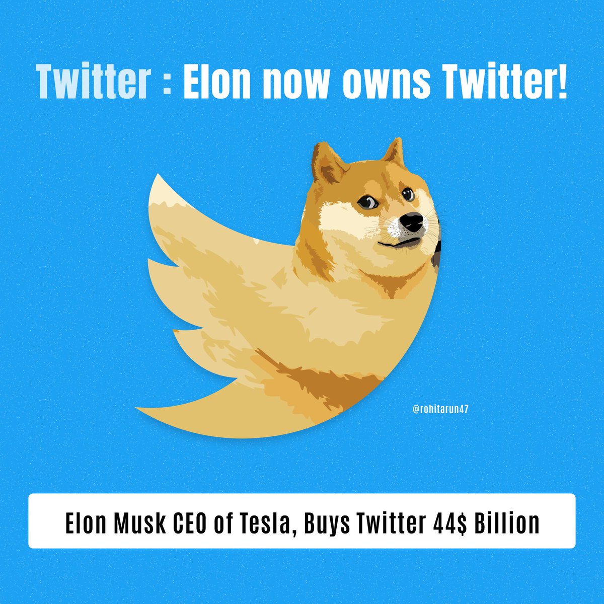 Rohitarun47's tweet photo. #TwitterTakeover #Twitter #twittersold #ElonMusk #ElonMuskBuyTwitter #doge #Tesla https://t.co/uxqZgCTZ9y