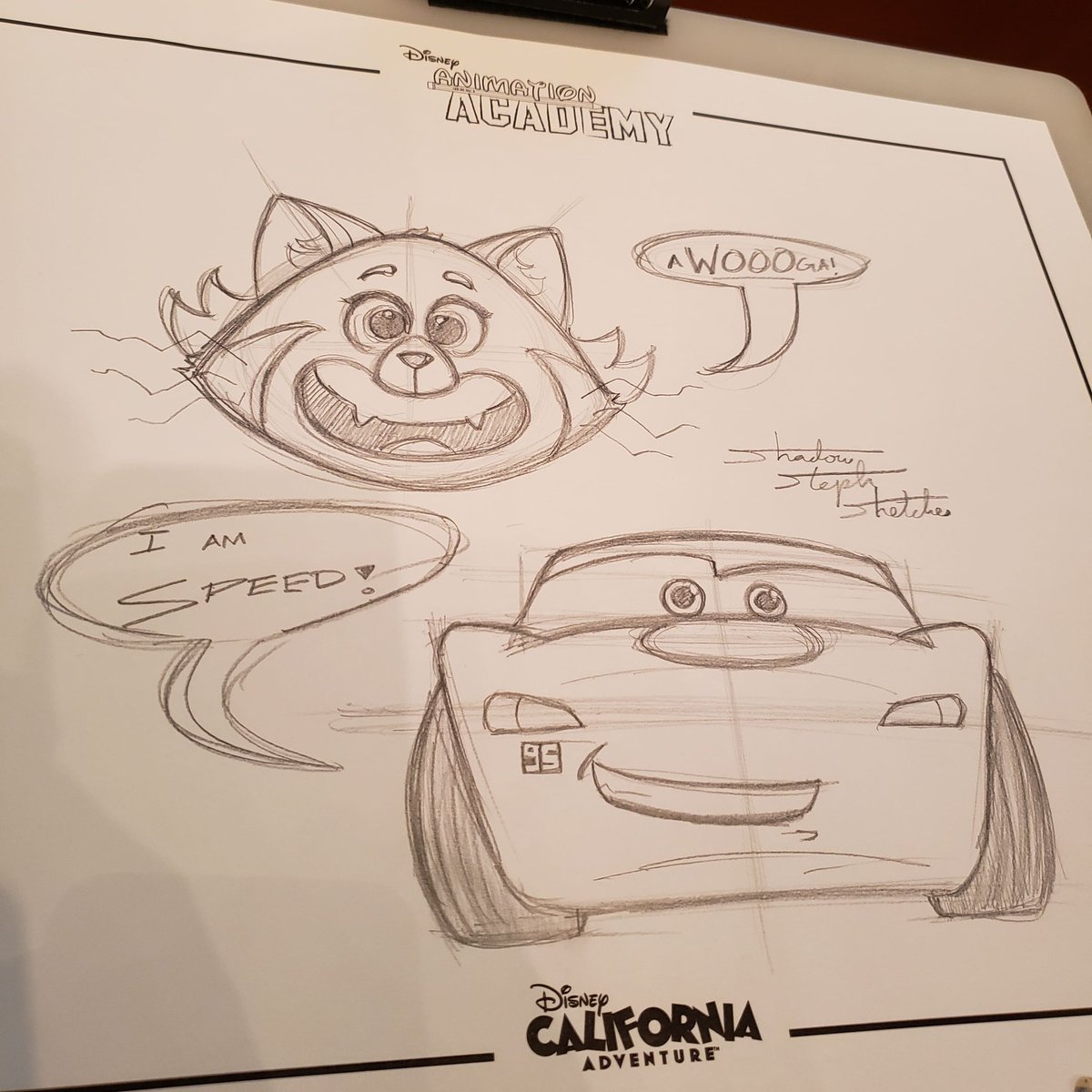 So I took an Animation Academy class at California Adventure and they had me draw Mei Mei and Lightning McQueen.

Disney please hire me...

#Pixar #PixarSketches #Disney #DisneyWorld #CaliforniaAdventure #AnimationAcademy #Cars #TurningRed #LightningMcqueen #MeiMei #RoughSketch