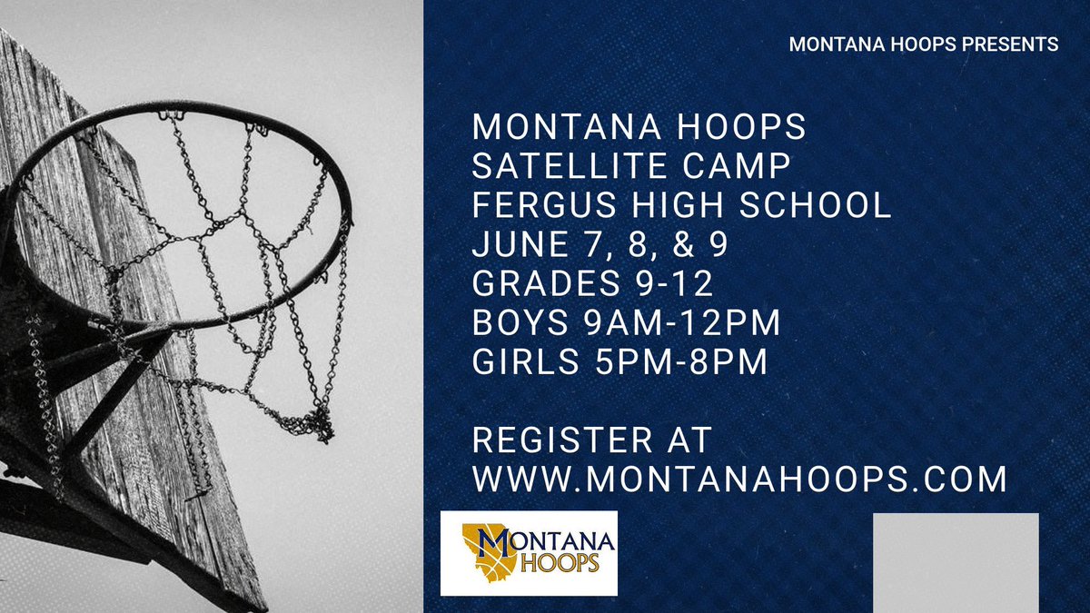 Attention Central Montana ‼️
💻 Register at montanahoops.com