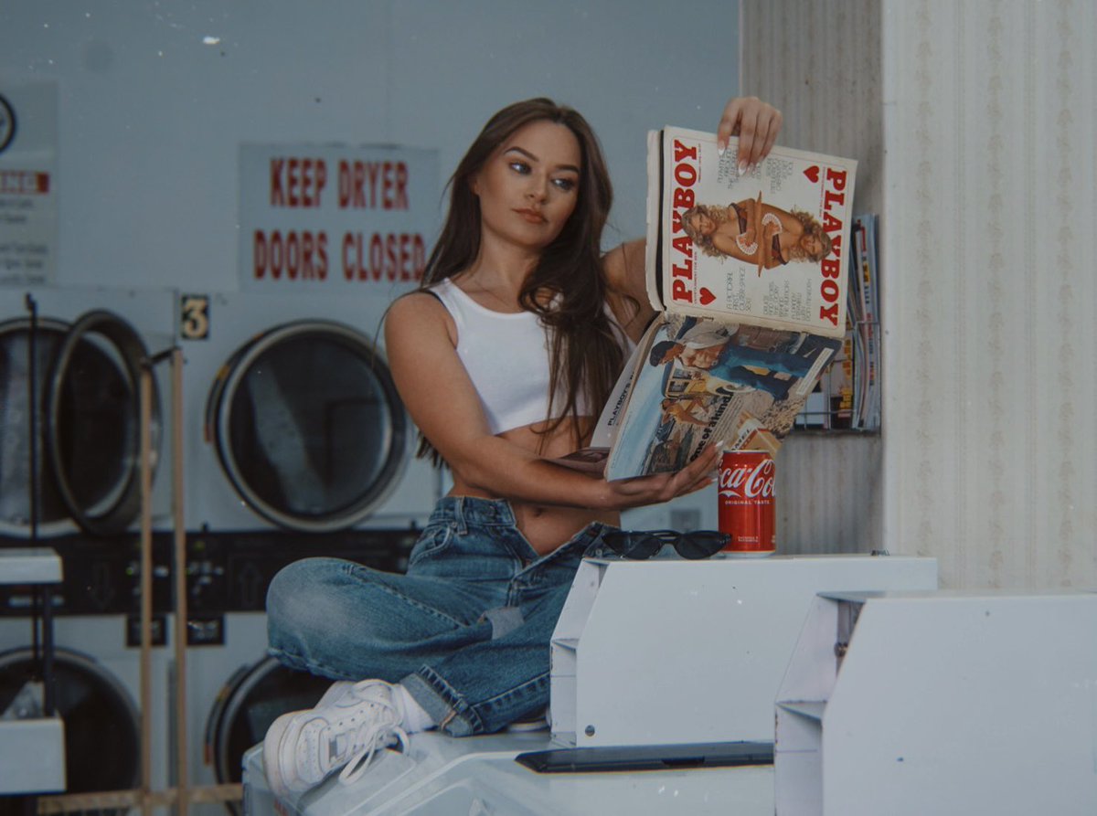 kaittbrooke's tweet photo. Laundromat shoot with Kelsey ❤️ https://t.co/XUC8dh5vaz