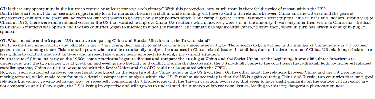 RomanHayes10's tweet photo. US loses capacity to analyze China nuancedly: Chinese scholar https://t.co/OG1fKeSP4G