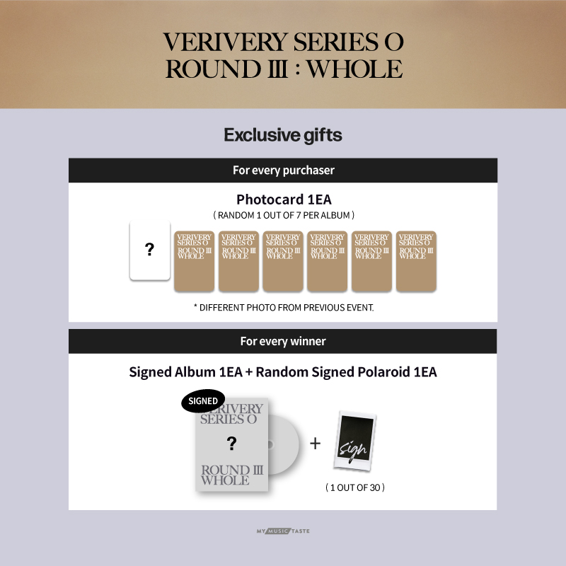_mmtshop's tweet photo. 📣VERIVERY 1st Full Album SERIES 'O' [ROUND 3 : WHOLE] Global Video Call Event - 2nd chance is now open!

🗓️Until May 1, 11:59 PM(KST) 
📸MMT exclusive photocard
🎁Winners also get: Signed Polaroid

Enter via👉https://t.co/JgzfMyOepn

#베리베리 #VERIVERY_Fansign with #MMTShop https://t.co/ZiRwLKlEPT