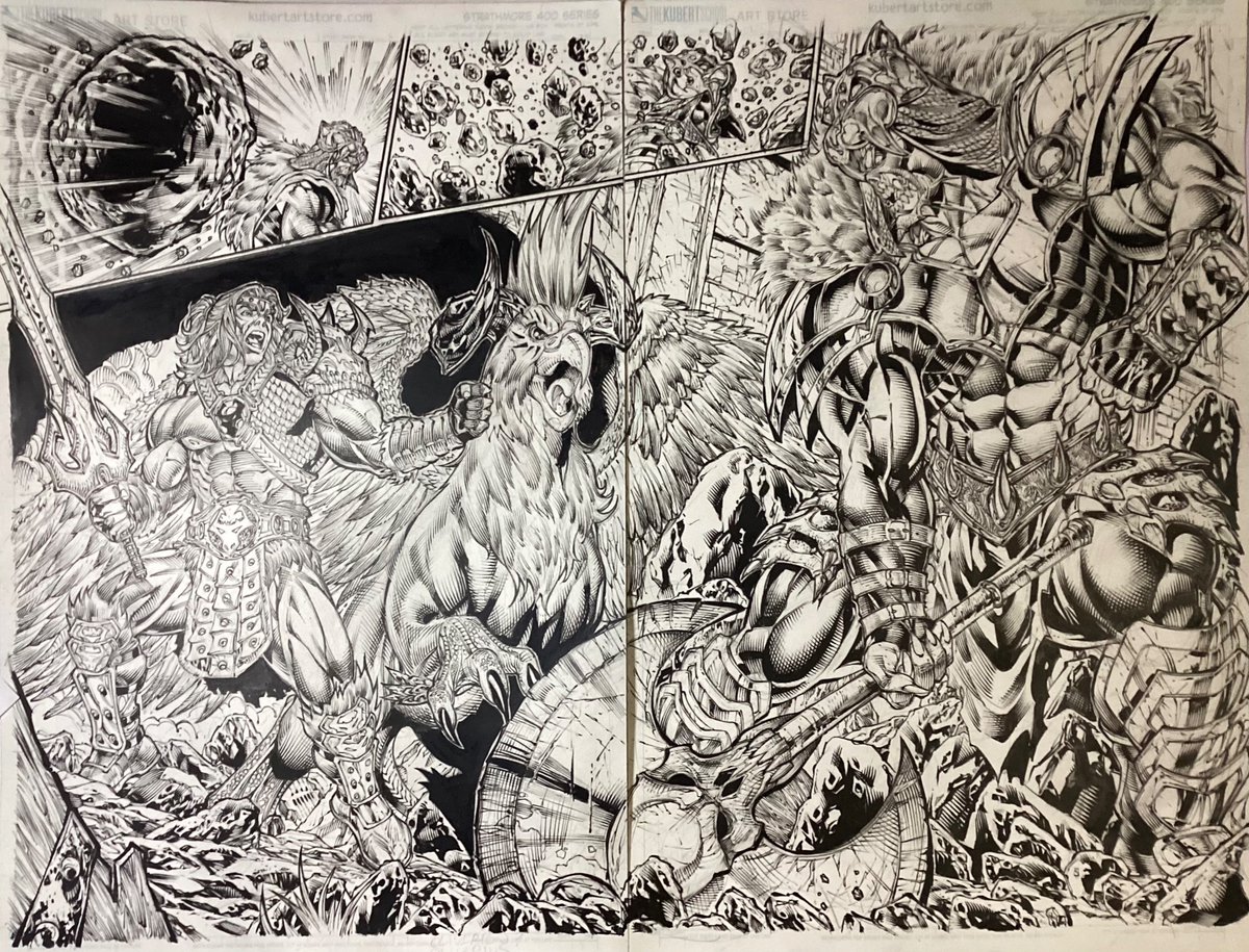 kevhulk73's tweet photo. #behemagar vs #Aethyron sneak peek. Going to a lucky backer . #fantasy #comics #dragonguard #comicbooks #fantasyart #elonmusk #nfts #motu #thundercats #sectaurs #visonairies #conan https://t.co/xmPz9UgmDl
