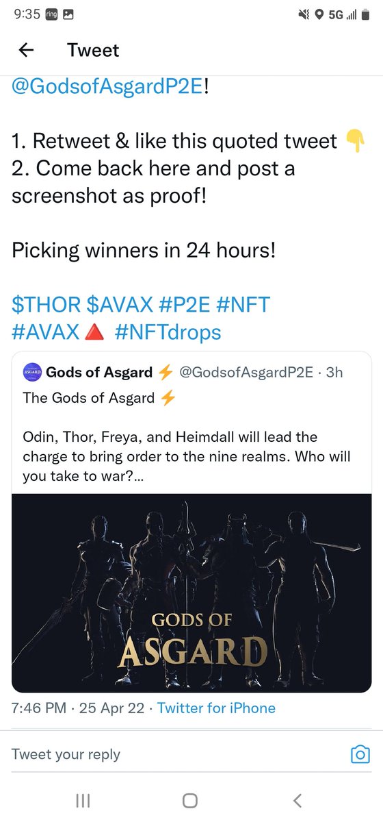 Fernny1's tweet photo. @aarnft @GodsofAsgardP2E Could really use a WL thanks 
@GodsofAsgardP2E https://t.co/tb4xx4nhAv