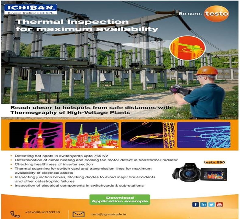 jayemtrading's tweet photo. testo 890 - Thermal imager 
The testo 890 professional thermal imager with super-telephoto lens means you are ideally equipped for the following applications:

For more information please get in touch with tech@jayemtrade.in https://t.co/8cvS3yMqov