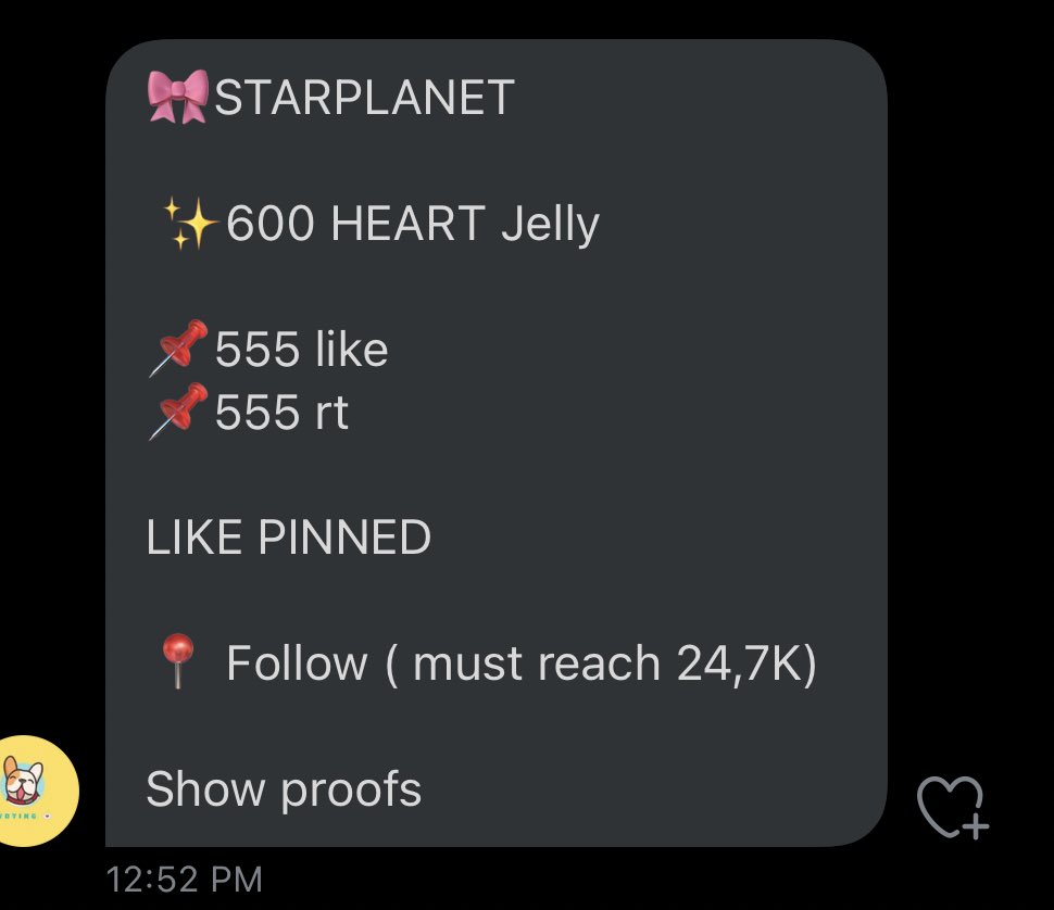 hey aris! we got a rt deal for voting~~

💗600 hj 💗

to do:

✅555 like
✅555 rt
✅ follow @AhnXuazn_Voting(must reach 24.7k followers) and like their pinned tweet

show proof in the replies ^^