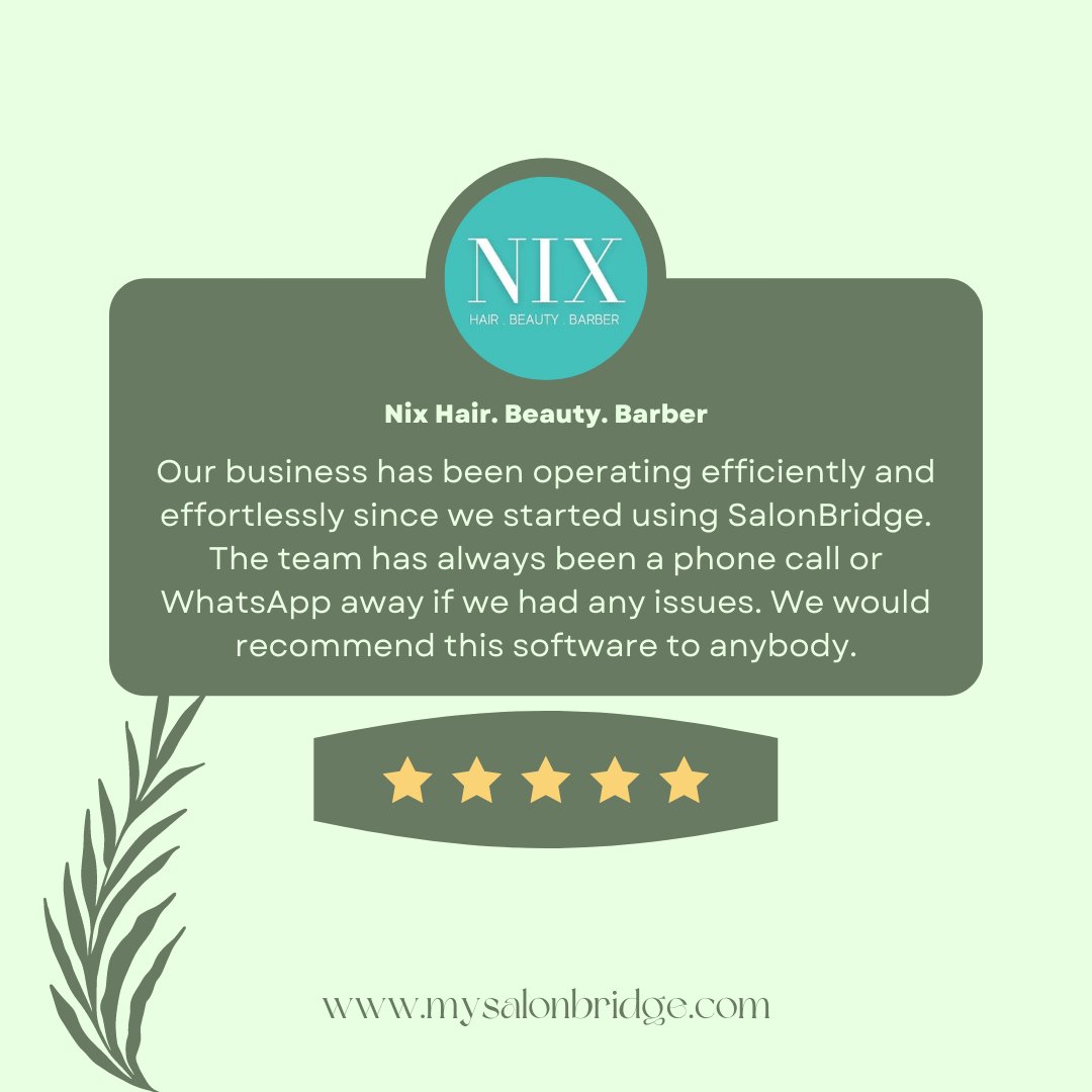 salon_bridge's tweet photo. Nix Hair. Beauty. Barber moved to SalonBridge in 2020 and has continued to grow its incredible brand since moving over. This team seriously rocks 💇‍♀️🤘

#salonbridge #testimonial #review #growth #salon #spa #hairsalons #hairstylist #hairstylists #bookingsoftware #onlinebookings https://t.co/nJREW28yzR