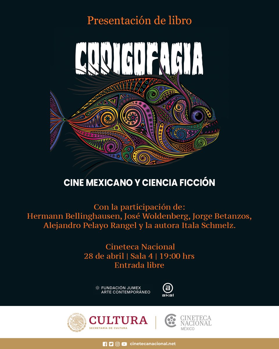 Popkinema's tweet photo. 🎬 #Cine | Presentación en @CinetecaMexico  #Codigofagia de Itala Schmelz

https://t.co/7TvqdiG2fK https://t.co/EcARwizswx