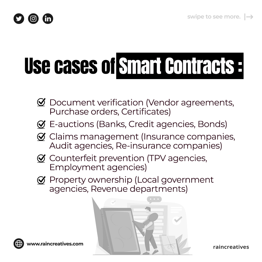 raincreatives's tweet image. InShorts Series: Smart Contracts - Part 2
•
#smartcontracts #smartcontractsdevelopment #blockchain #blockchaintechnology #blockchaindevelopment #itcompany #web3
