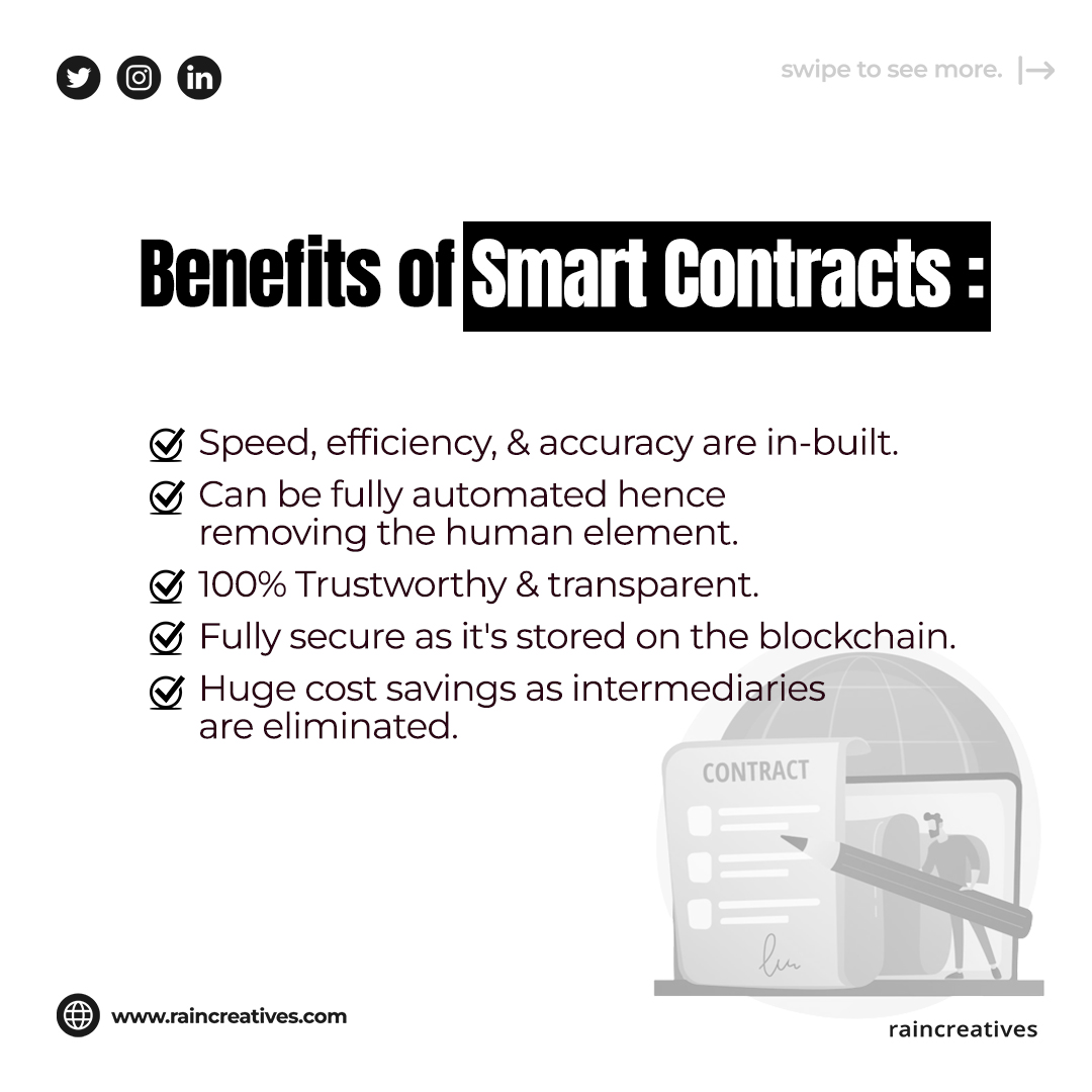 raincreatives's tweet image. InShorts Series: Smart Contracts - Part 2
•
#smartcontracts #smartcontractsdevelopment #blockchain #blockchaintechnology #blockchaindevelopment #itcompany #web3
