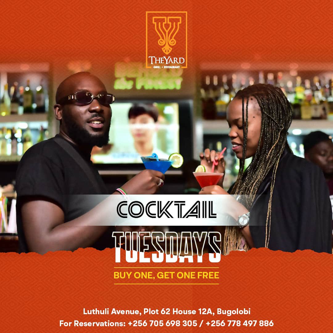 TheYard_Kla's tweet photo. Get the day’s work off your desk today and pass by #TheYard to cool off with the most tasty cocktails!
We give you enyongeza(1 free cocktail) 
#CockTailTuesday 
#TheYardExperience https://t.co/650qqqNBCv