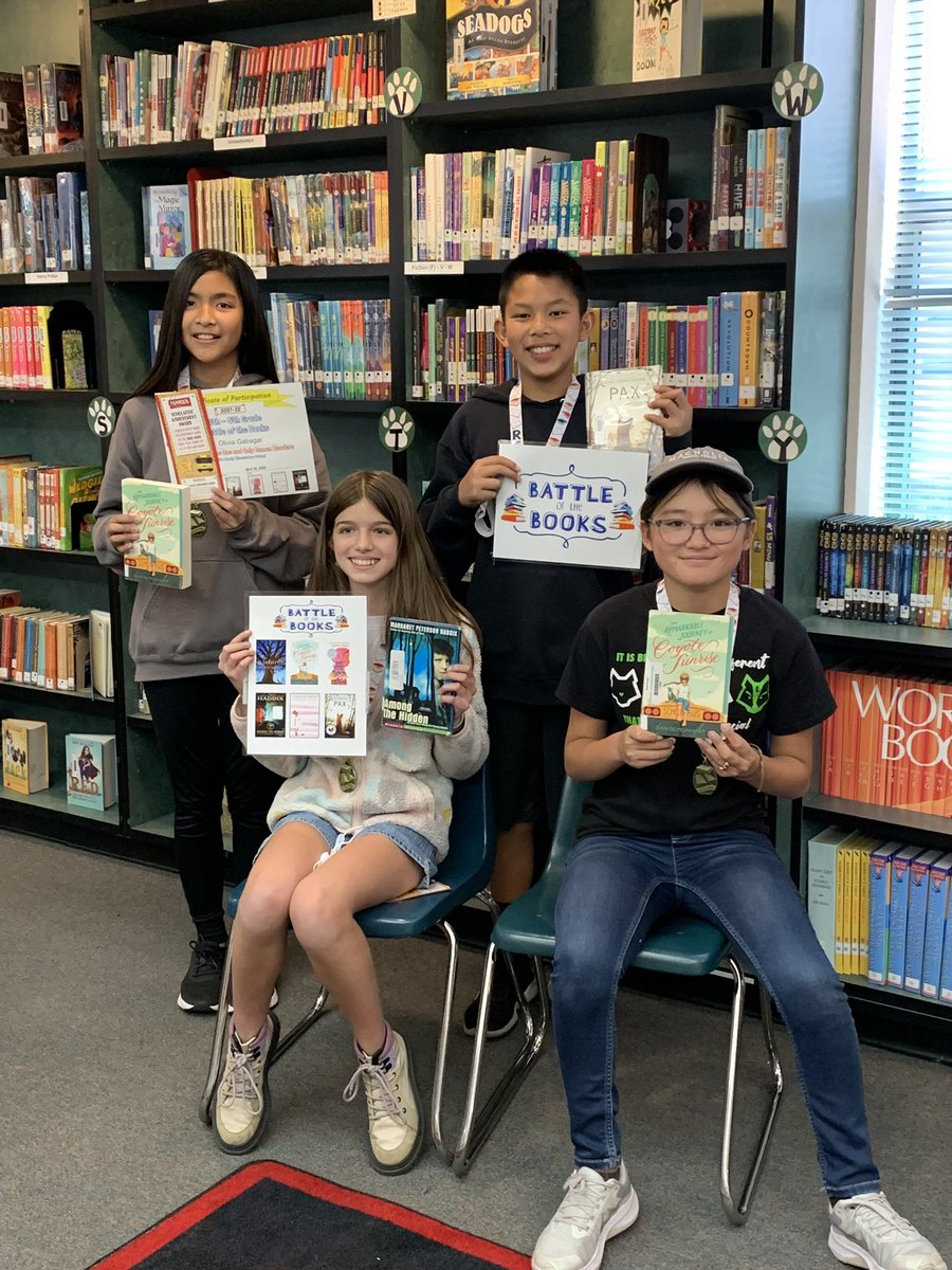 NMTimberwolves's tweet image. And here it is, folks!! The winner of the 2022 Nelda Mundy Battle of the Books is….(drumroll)… The One and Only Ramen Readers! Congratulations to all the participants this year. The competition was fierce and the score, close. #TimberwolfProud #FSUSDbattleofthebooks
