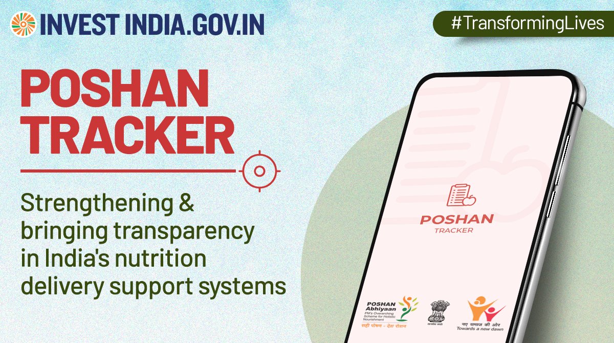 investindia's tweet photo. #TransformingLives

The #PoshanTracker rolled out by the @MinistryWCD is being used for dynamic identification of stunting, wasting &amp; underweight prevalence among children.  

Read more: https://t.co/4MnR251oYe

#PoshanAbhiyaan @SmritiIraniOffc @smritiirani https://t.co/gn5K7MbxGP