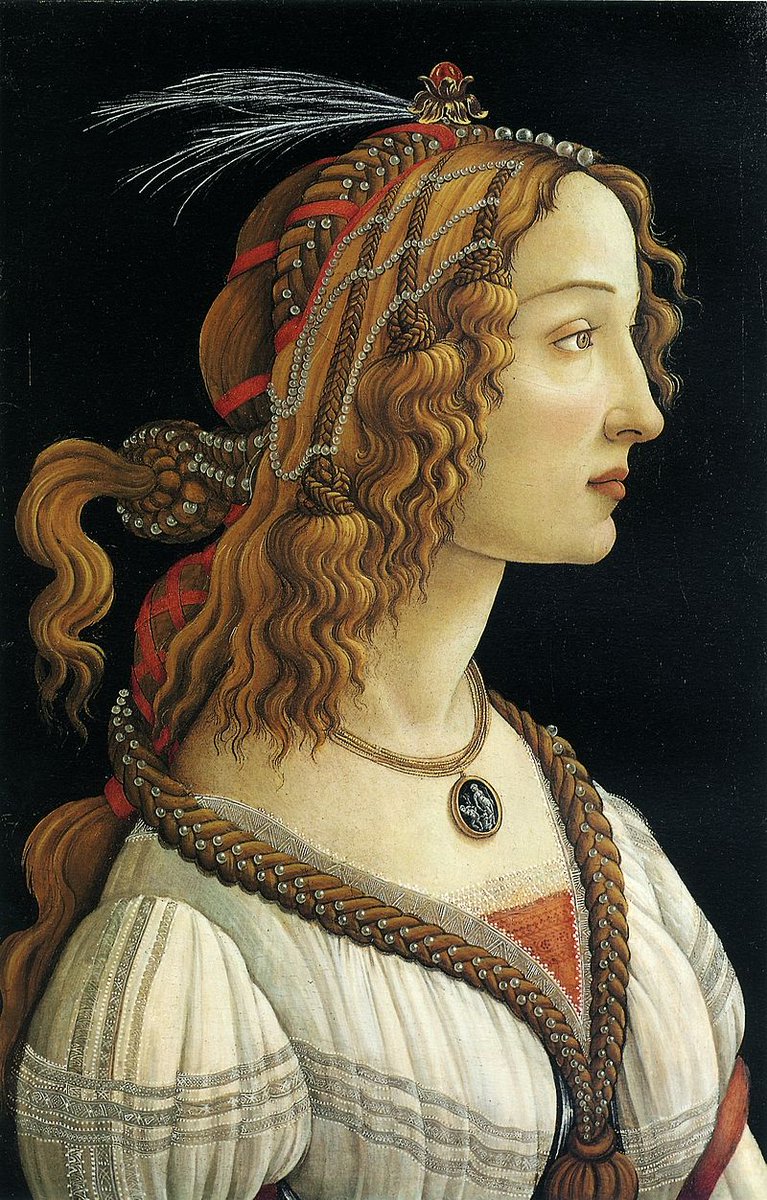 isl1965's tweet photo. Simonetta Vespucci, o cómo convertirse en leyenda gracias a Botticelli... 🧵
#Taldíacomohoy , en 1476, moría en Florencia, Simonetta Vespucci, muy joven, con sólo 23 años, enferma de tuberculosis y mito eterno del Renacimiento florentino. (sigue) https://t.co/c3V1yU9QrB