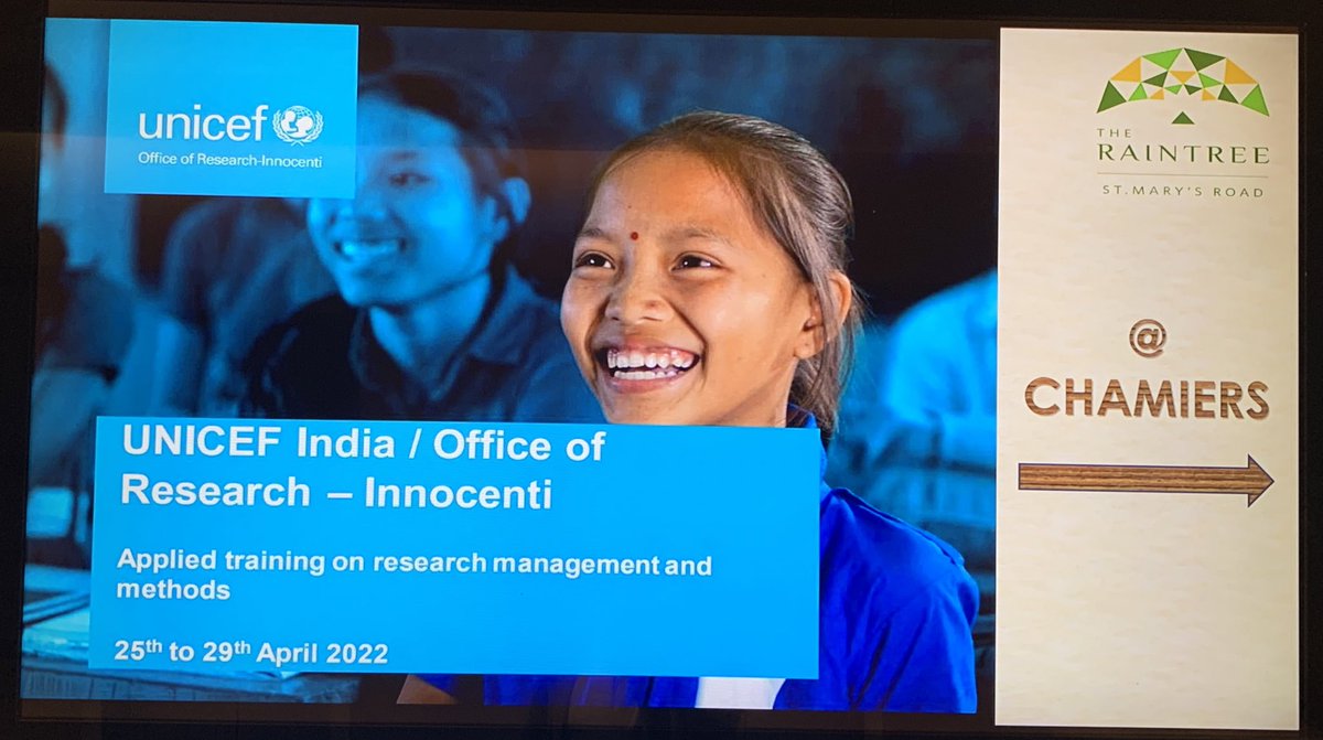 AtishayMathur's tweet image. Day 2 of the five-day training on Applied Research Management and Methods by @UNICEFInnocenti for @UNICEFIndia