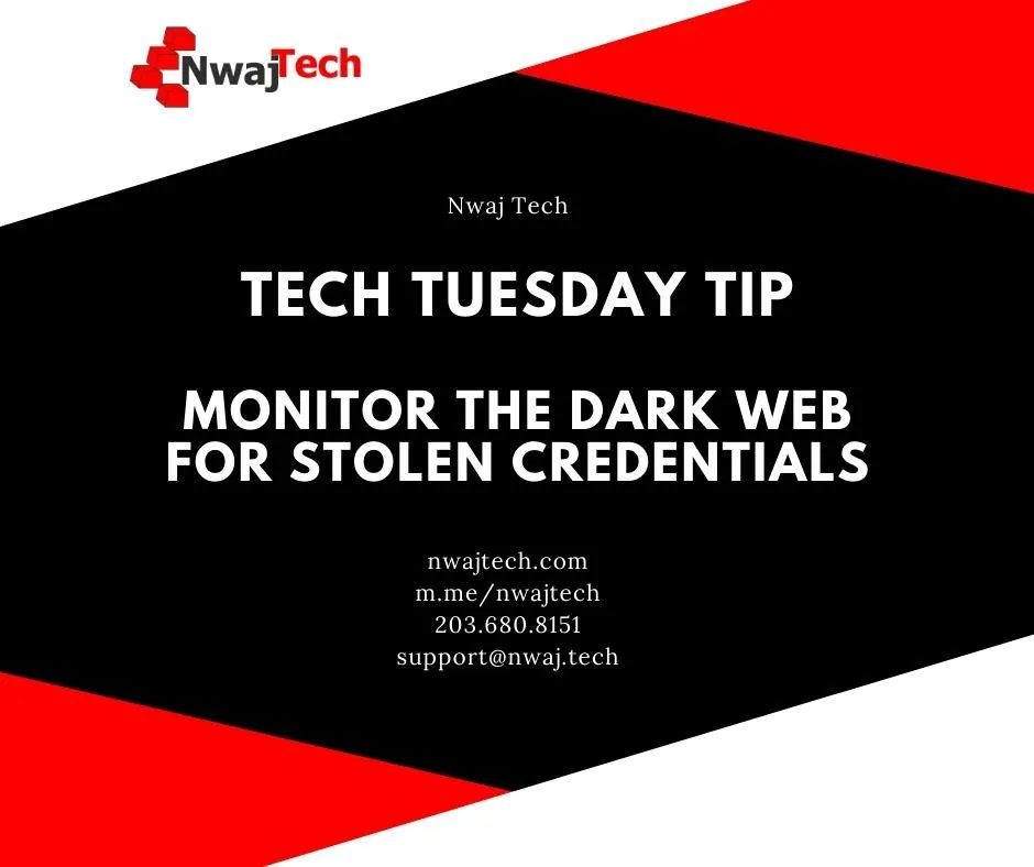 nwajtech's tweet image. #TechTuesdayTip

Monitor the dark web for stolen credentials. If your credentials are out there, and you reuse the credentials anywhere else, you are at risk of another account compromise, and possibly worse.

Ask us how!
