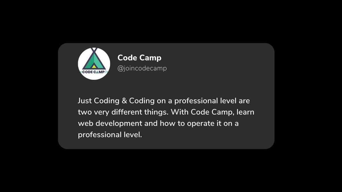 Code Camp tweet media