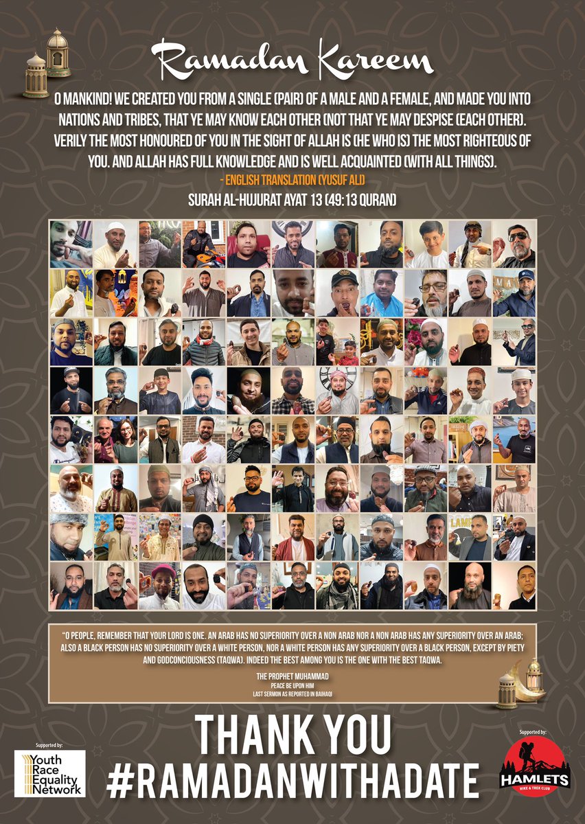 Thank you to those who contributed to this years #ramadanwithadate campaign.2022 we left it to ‘Your choice, your voice,to take part’ hence. Hopefully the message has a universal note for us all whether we belong to a faith, belief or not <a href="/YREN_CIC/">YREN</a> <a href="/MuslimCouncil/">Muslim Council of Britain</a> <a href="/UrbanMuslimz/">Urban Muslimz</a>