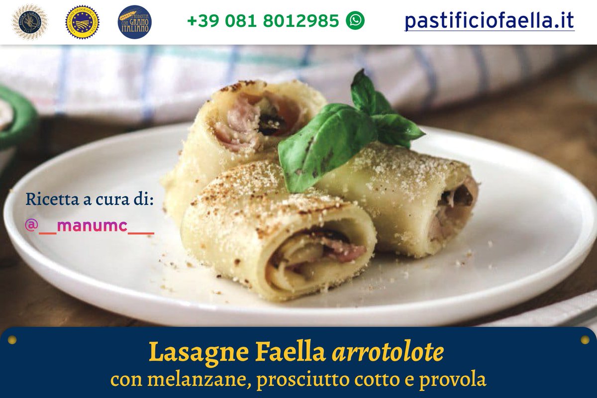 Lasagne Faella arrotolote in padella con melanzane, prosciutto cotto e provola 😋
#cucinaitaliana #food #cucina #ricette #recipe #italianfood #pasta #foodporn #foodie #delicious #yummy #ricetteveloci #ricettadelgiorno #ricettafacile #pastificiofaella #faella #pastadigragnanoigp