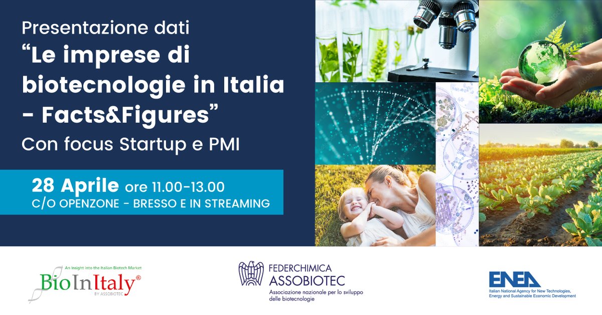 OpenZone (@openzonecampus) on Twitter photo Il 28 aprile in OpenZone ospiteremo la presentazione del Rapporto «Le imprese di biotecnologie in Italia - Facts&Figures» di <a href="/AssobiotecNews/">Assobiotec News</a>: la realtà dell’industria #biotech attiva nel contesto italiano.
Info e registrazioni: openzone.it/it/act/news/Op… Il 28 aprile in OpenZone ospiteremo la presentazione del Rapporto «Le imprese di biotecnologie in Italia - Facts&Figures» di <a href="/AssobiotecNews/">Assobiotec News</a>: la realtà dell’industria #biotech attiva nel contesto italiano.
Info e registrazioni: openzone.it/it/act/news/Op…