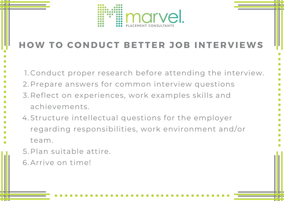 #TipTuesday

Some things never change, this includes essential interview tips!

#letsrefresh #tipsforsuccess #beingprepared #fewofmany