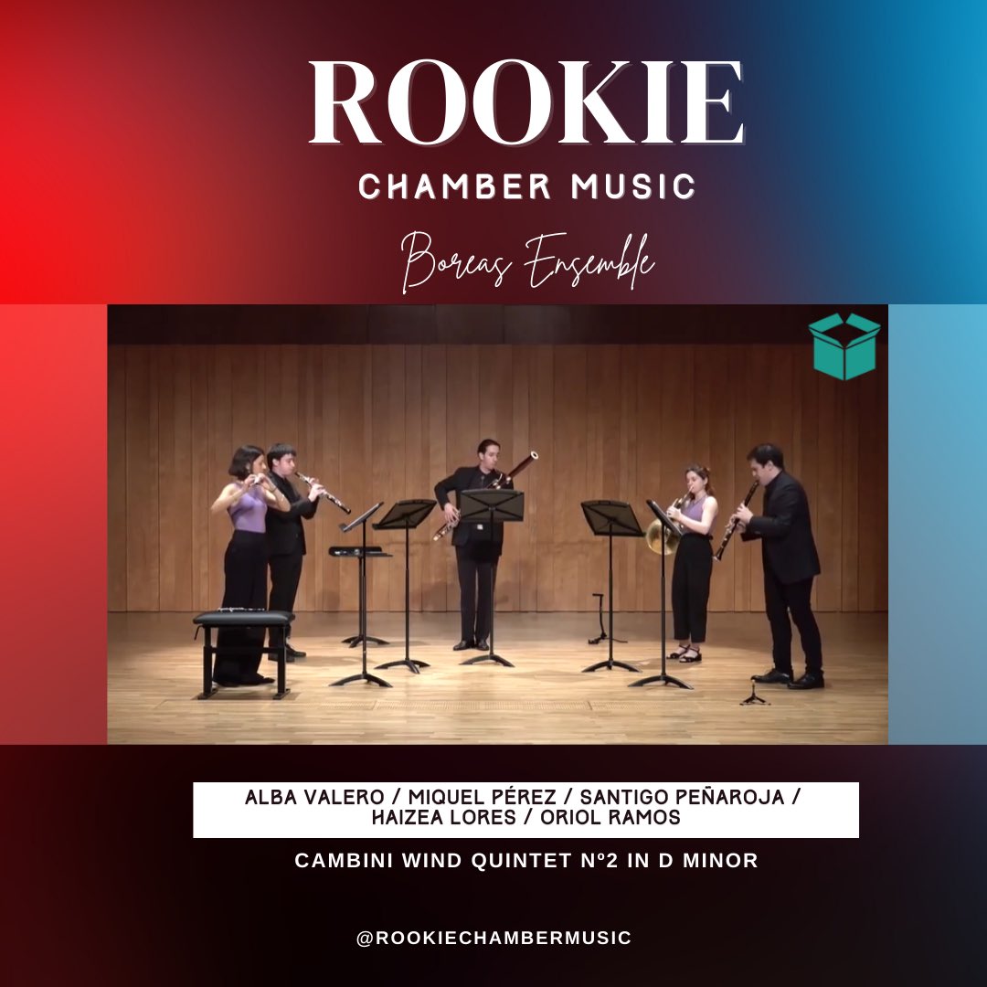 👥Grupo:
Boreas Ensemble  

🎼Obra:
Cambini wind quintet nº2 in d minor 

🚻Integrantes:
Alba Valero 
Miquel Pérez 
Santiago Peñaroja 
Haizea Lores 
Oriol Ramos 

🎹Conservatorio: 
Conservatori del Liceu Barcelona <a href="/liceu1837/">Fundació Conservatori Liceu</a>