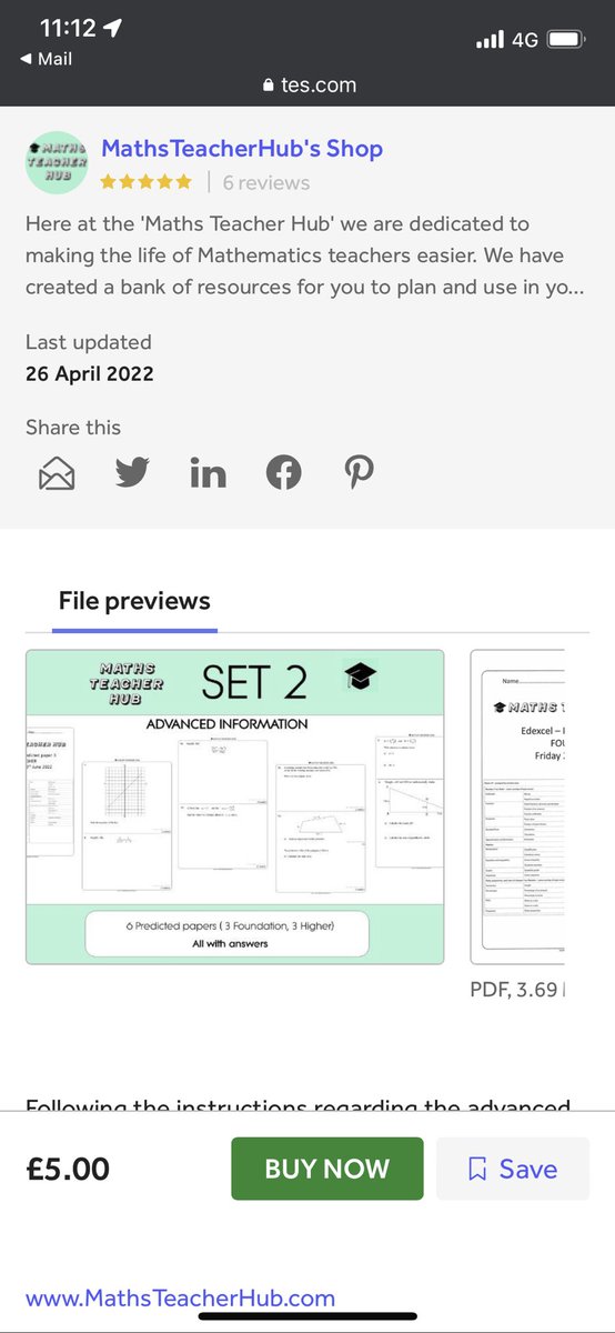 MathsTeacherHub's tweet photo. If you are after my 2nd set of predicted papers, you can now access them from my @tes account.
6 papers, 6 mark schemes
(3 foundation, 3 higher)
https://t.co/nV264tH4P4
#advancedinformation #mathsgcse #mathsteacher #maths #mathscpd #mathschat #mathstutor https://t.co/8FfqbAxIIp