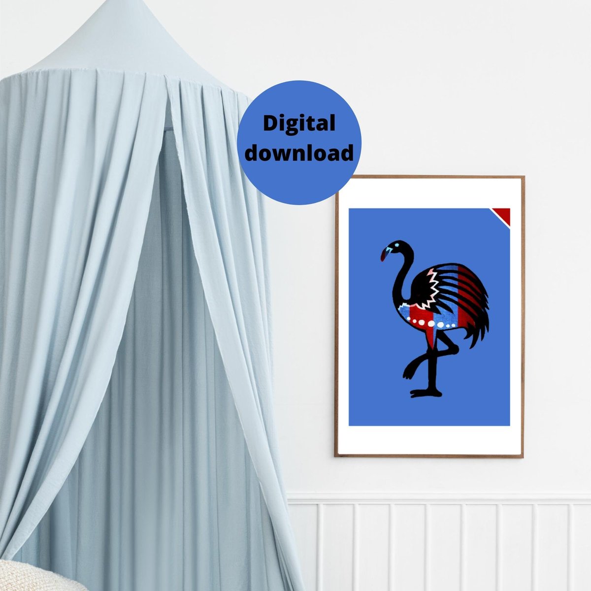 Excited to share the latest addition to my #etsy shop: Blue Flamingo wall art, Nursery decor, Printable wall art, Animal print, Simple home decor etsy.me/38qes11 #blue #babyshower #red #unframed #bedroom #minimalist #animal #vertical #flamingowallart