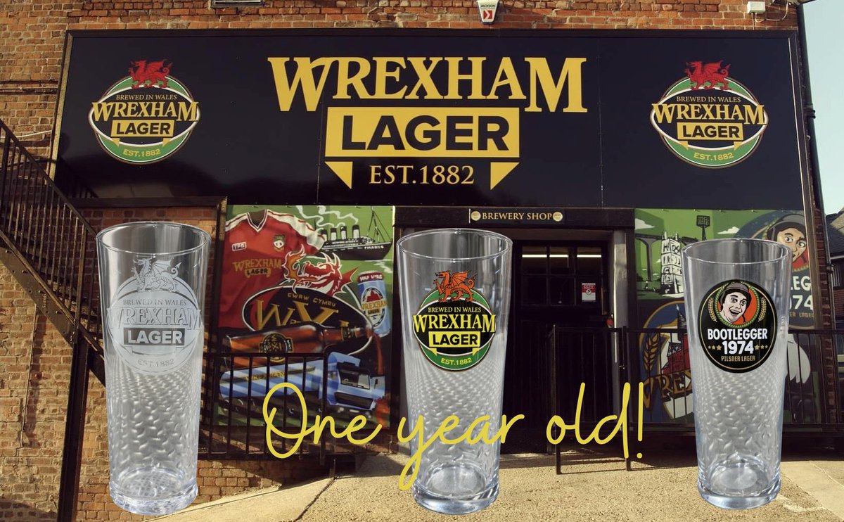 WXM_Lager's tweet photo. 🎉 Wrexham Lager Brewery Shop is ONE YEAR OLD! 🎂🍺

It’s been a pleasure serving you all! (And sharing a pint with you on a Friday!) 😉

To celebrate, EVERY purchase of a crate for the rest of the week will come with your choosing of a FREE pint glass! 🍻

Diolch! Thank you! 🙏 https://t.co/qzu1l5UlFW