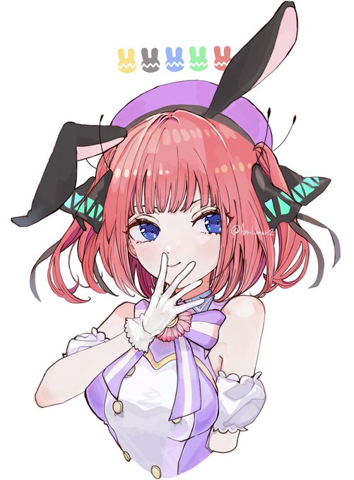 日景さんがTwitterに投稿した中野二乃(五等分の花嫁)のイラスト。