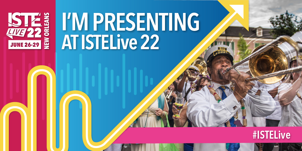 OK so time to announce that I am presenting at #ISTE22 #ISTELive this year for the 1st time and can't wait! Sign up still available, please come join me! From Japan to New Orleans ✈️