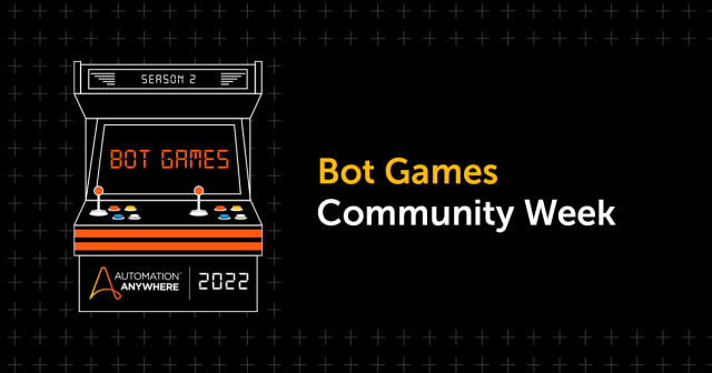 Michael_W_Weiss's tweet photo. The final week of @AutomationAnywh #BotGames is upon us! This week is all about empowering our community members to design challenges. A huge thank you to all the Season 2 #BotGames participants! https://t.co/QYoWMsiYgz https://t.co/oWNnCkFjXz