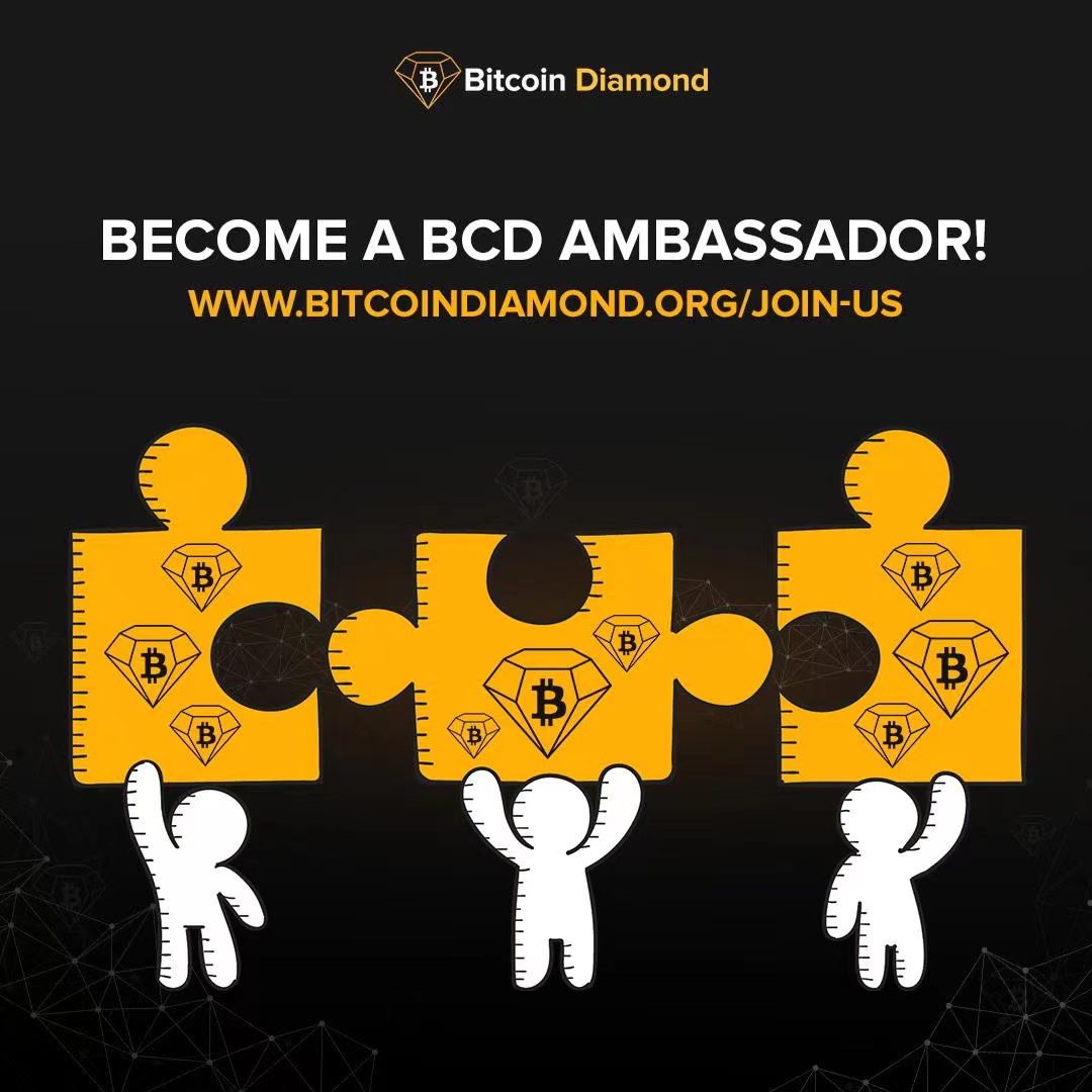 Love the project and want to get involved? Come join the BCD ambassador program! And help support your local community bitcoindiamond.org/join-us/