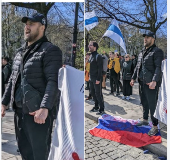 Админ одной из русских групп Норвегии просит помощи в опознании этого "храброго" чмыря, который отличился в это воскресенье на митинге русских в Осло против дискриминации русской культуры.