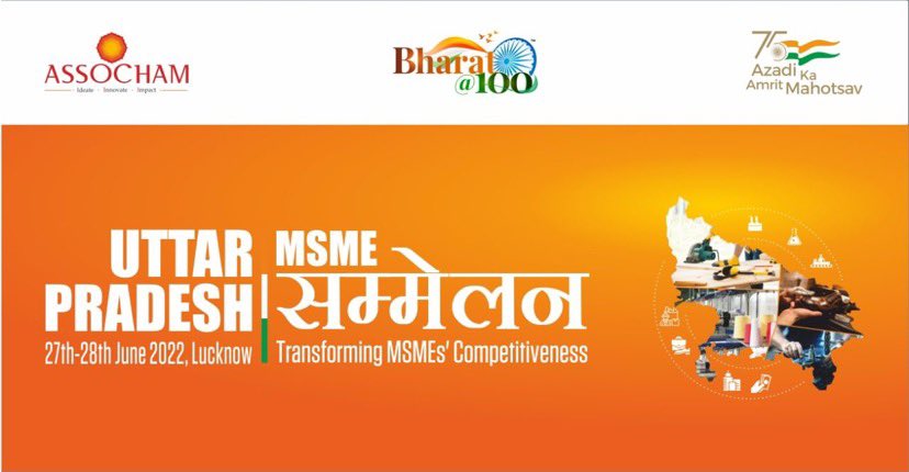 Shokeen_DS's tweet photo. #UttarPradesh MSME Sammelan - 2022 ‘Transforming MSMEs’ competitiveness’ 27th-28th June 2022, Lucknow, Uttar Pradesh

For further information: 
https://t.co/aA8LwAYRp6

#InvestUP #AtmanirbharBharat #MSME @ASSOCHAM4India @MeNarayanRane @myogiadityanath @myogioffice @bpsvermabjp https://t.co/YerkamXCAI