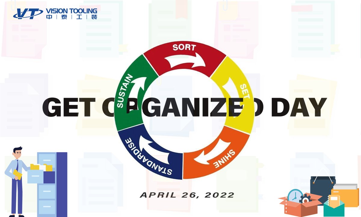 Visiontoolgroup's tweet image. Today is "#getorganized day"! It’s a day dedicated to #cleaning up and decluttering your homes and #offices. In order to improve the #workenviroment, #employeeexperience and #customersatisfaction,  Let's get organized now!  

#automotive #tooling #toolanddie