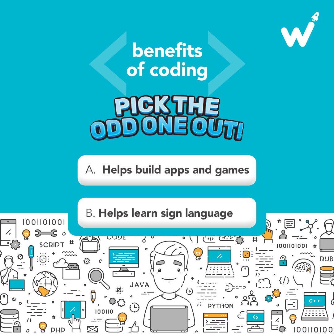 whitehatjunior's tweet photo. By starting a new coding adventure, you can learn new languages along the way!
Which of these does code help you with?
#BenefitsOfCoding #WhiteHatJr #Coding https://t.co/Ejxk2EPE8F