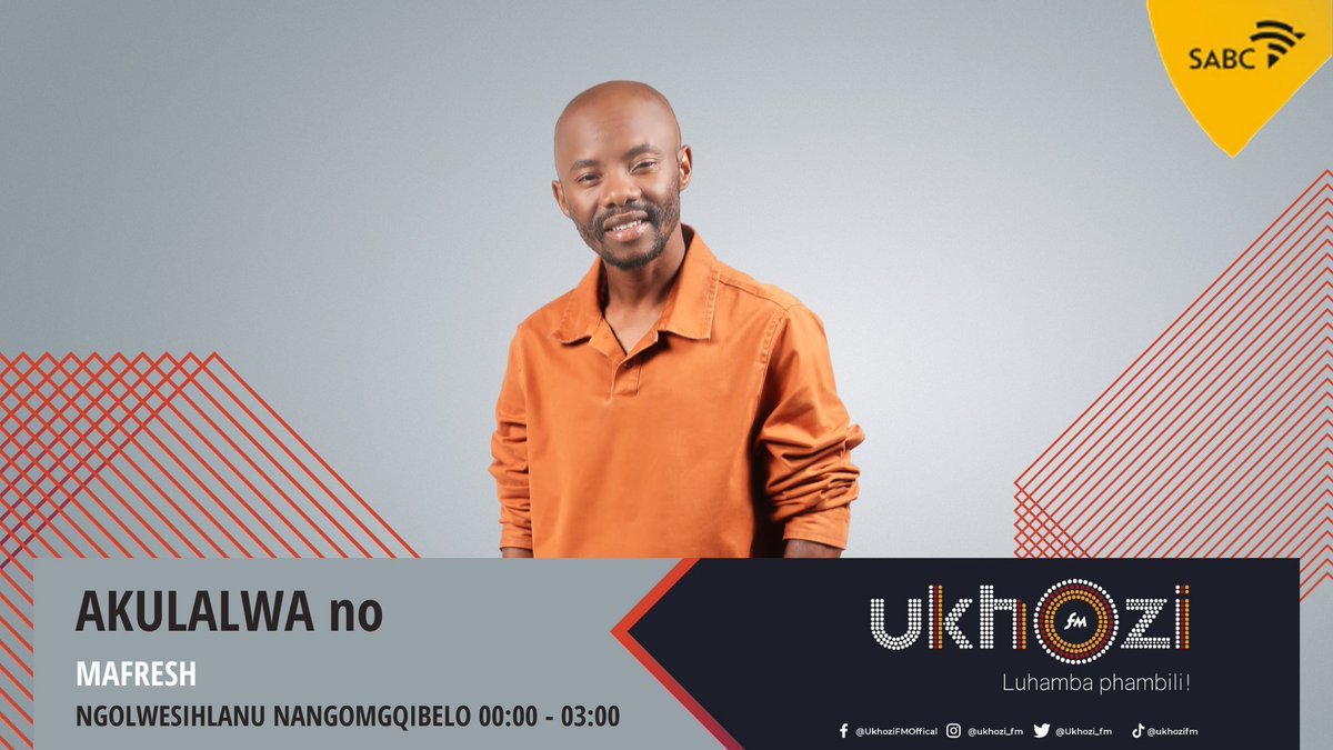 ukhozi_fm's tweet photo. Akulalwa no-@MAFRESHSA kusukela ngo-00:00-03:00
https://t.co/fVbGCSQhNI 
#Akulalwa #UkhoziFM https://t.co/MbxXFI46Na