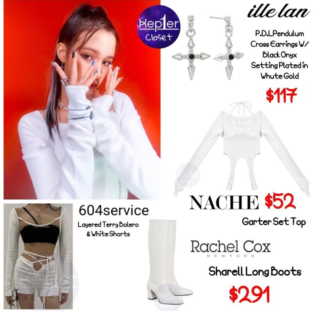 Kep1ersCloset's tweet photo. {Magazine - Dazed Korea}
#Bahiyyih is wearing: #illelan P.D.L. Pendulum Cross Earrings W/Black Onyx Setting Plated in White Gold $117 #Nache Garter Set Top $52 #RachelCox Sharell Long Boots $291 #604Service Layered Terry Bolero & White Shorts $?
© for boots: @kep1erstyle 🙏🏻 https://t.co/MyzZxKdsS8