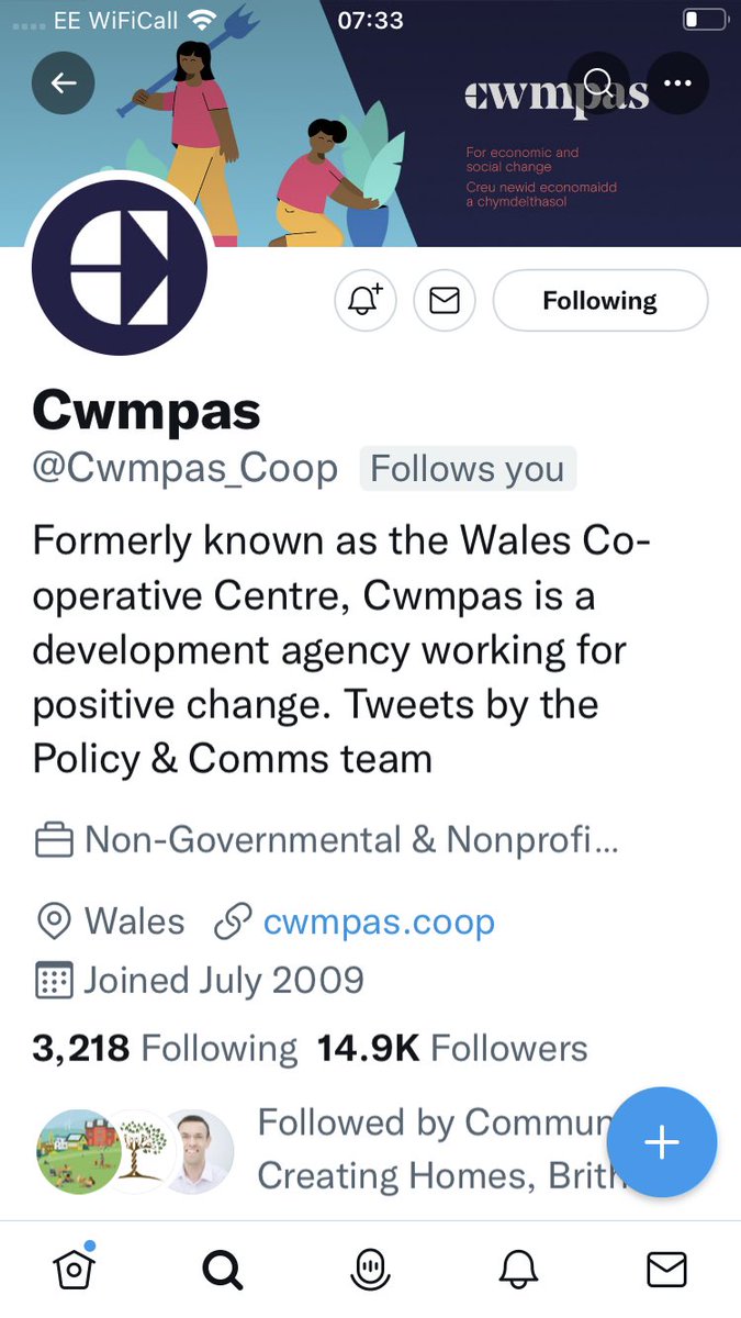 Excited to say that the Wales Cooperative Centre has changed its name to Cwmpas! Really welcome this change. We’ll carry on delivering for communities across Wales but with a fresh identity and brand.