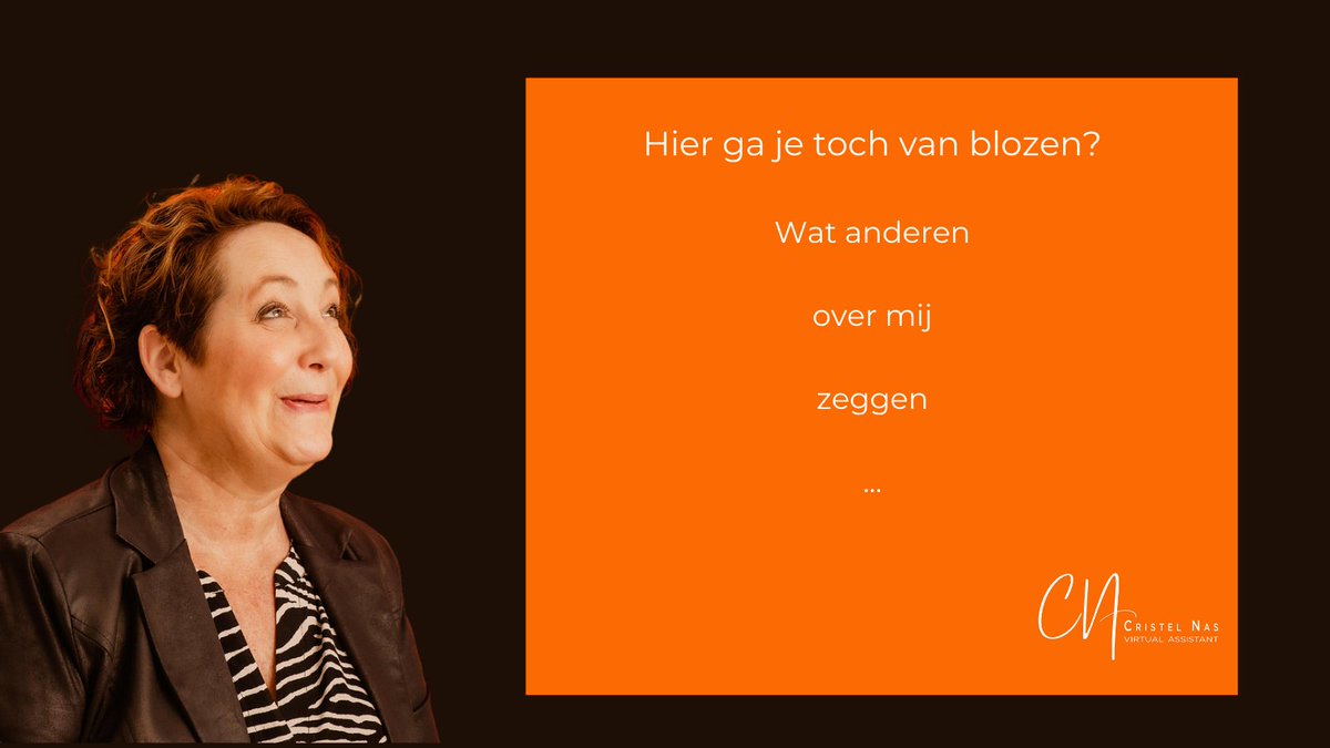 CristelNas's tweet photo. Hier ga je toch van blozen? 😊
Complimenten; Daar worden we allemaal blij van, toch?! Weer een mooie review ontvangen https://t.co/aErolwQ5Zz

#review #compliment #virtualassistant #CNVA https://t.co/HsyrbxB5kl
