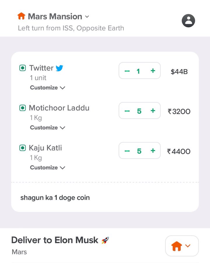 Swiggy, Zomato had the funniest reactions to Elon Musk buying Twitter.  IndiGo joined the fun