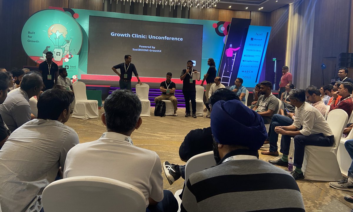 fthemes360's tweet photo. Growth Clinic: First of its kind session at @saasboomi
Audiences get to ask their questions and put problems in front of each other (including session speakers).
A formal and better version of Q&A.
Kudos to @avinashraghava @ArvindParthiban and the team
#SaaSBOOMi #SBGROWTH https://t.co/WcGVKyzggP
