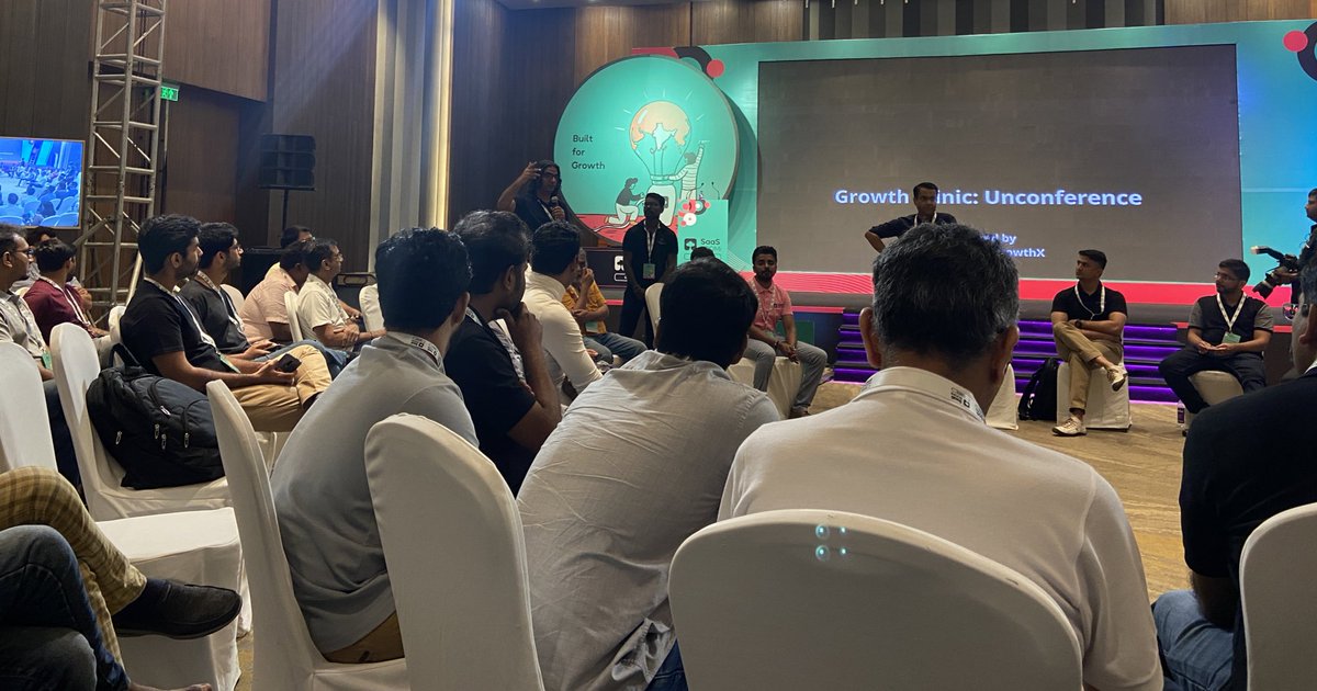 fthemes360's tweet photo. Growth Clinic: First of its kind session at @saasboomi
Audiences get to ask their questions and put problems in front of each other (including session speakers).
A formal and better version of Q&A.
Kudos to @avinashraghava @ArvindParthiban and the team
#SaaSBOOMi #SBGROWTH https://t.co/WcGVKyzggP