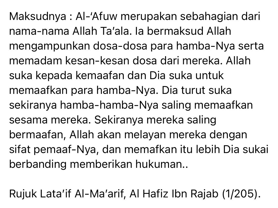 fahmirusliMFR's tweet photo. Untuk mendapat kemaafan Tuhan, kita juga hendaklah bersifat saling memaafkan. https://t.co/D0yqNyE9fL